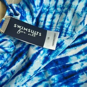 Swimsuits‎ For All Women's Plus Size A Line Relaxed Fit Flared Tankini Top Sz 18